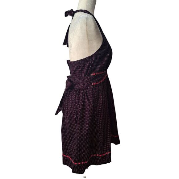 Speechless Y2K Women's Black Pink Polka dot Halter Dress Sz 11 - Picture 5 of 9